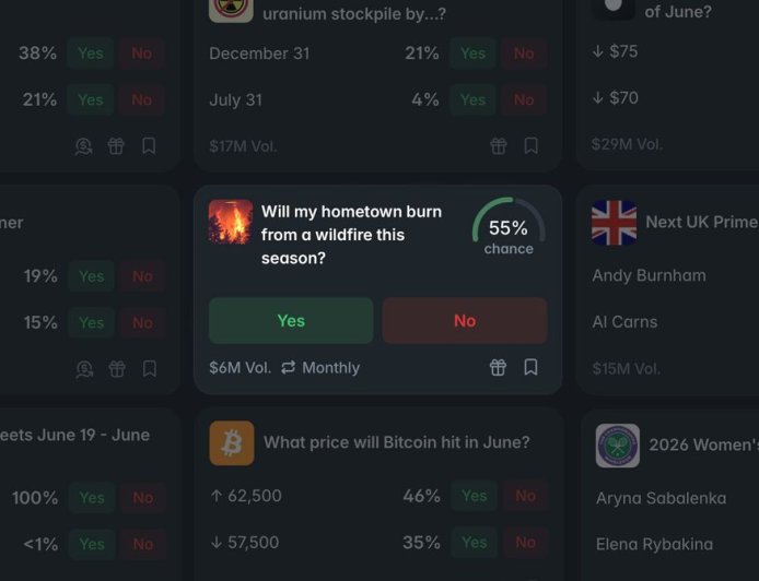 Prediction Markets Let You Bet on Whether a Wildfire Will Burn Down Your Town
