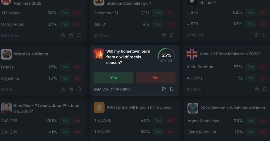 Prediction Markets Let You Bet on Whether a Wildfire Will Burn Down Your Town